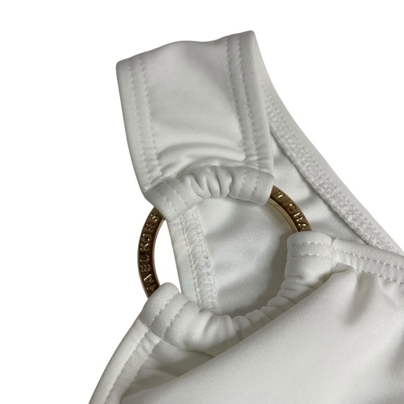 MICHAEL Michael Kors One Shoulder Underwire One Piece Swimsuit White Size 6 New - Picture 3 of 8